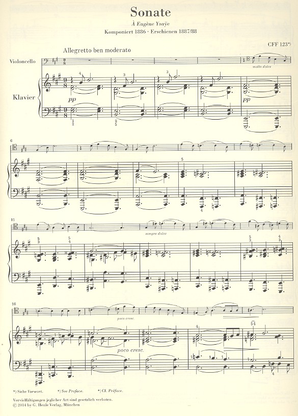 Sonate A-Dur für Violine und Klavier
