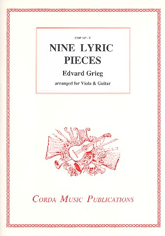 9 Lyric Pieces for viola and guitar