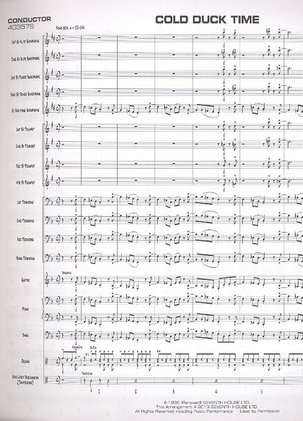 Cold Duck Time: for concert band (high school)