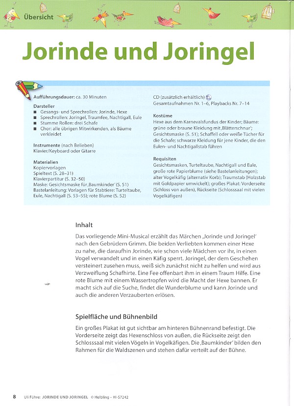 Jorinde und Joringel für Darsteller, Sprecher,