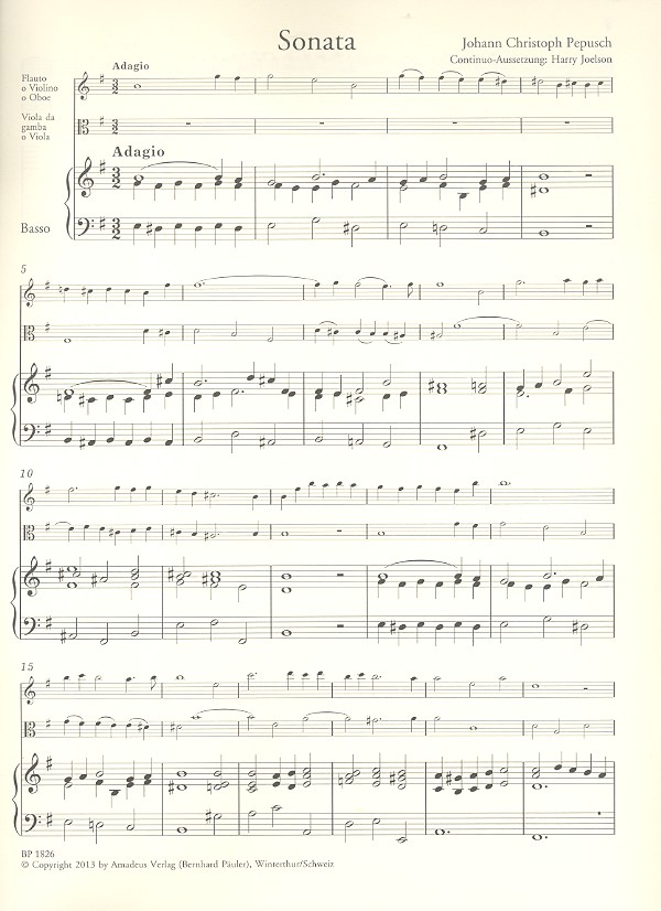 Sonate e-Moll für Flöte (Oboe), Viola