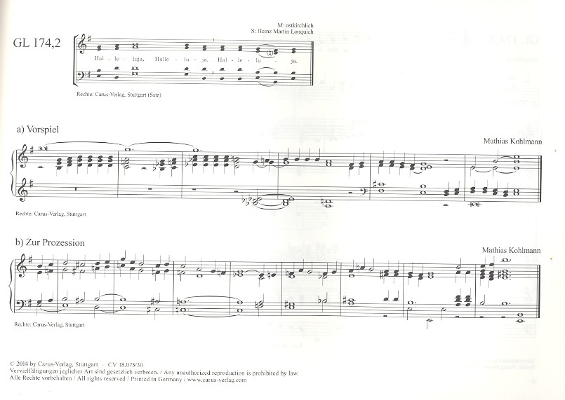 Freiburger Orgelbuch Band 1 Teil 2 Musik zum Halleluja