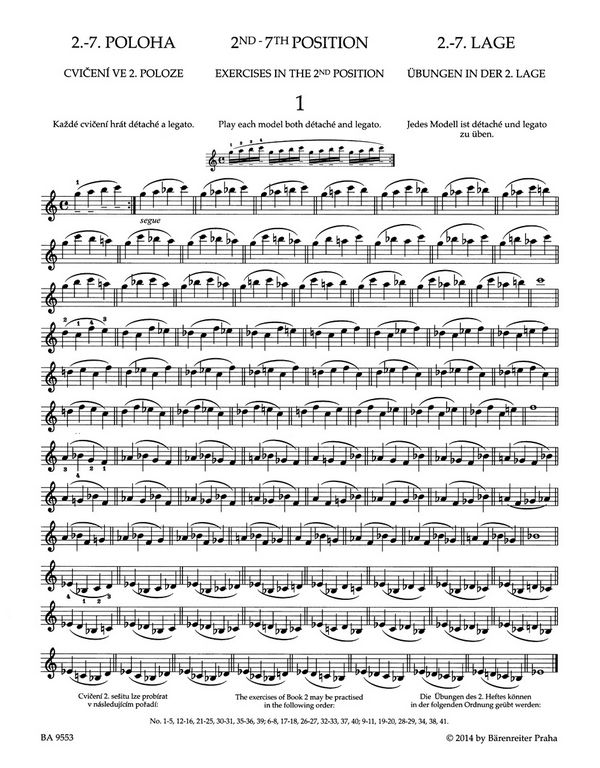 Schule der Violintechnik op.1 Band 2