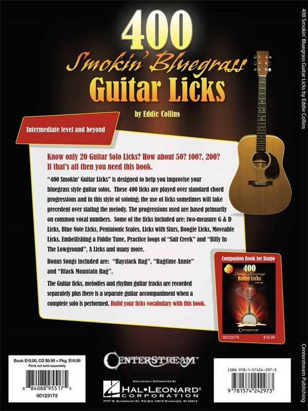 400 Smokin' Bluegrass Guitar Licks (+CD):