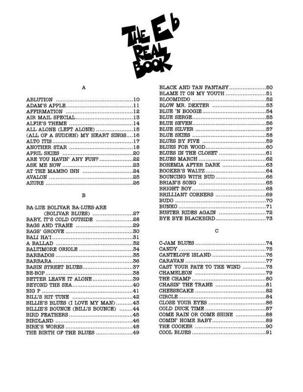 The Real Book vol.2: Eb version