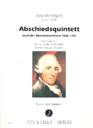 Abschiedsquintett nach Hob.I:45 für Violine,