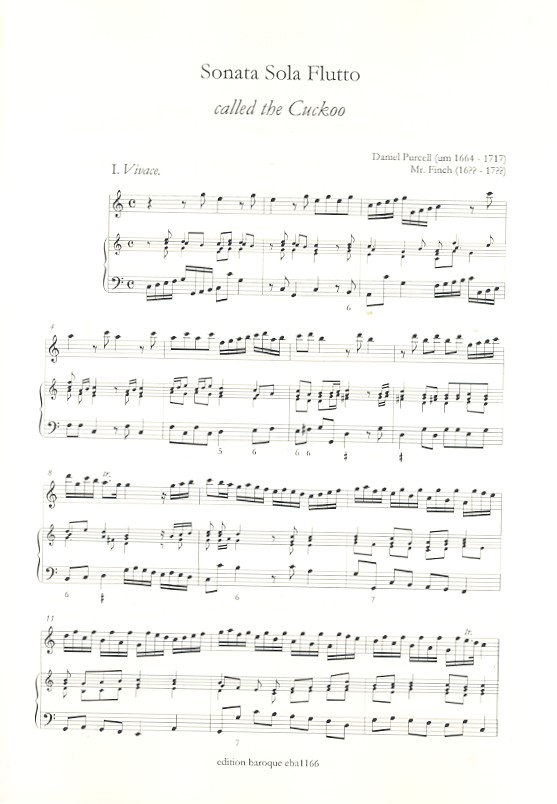 Sonata sola flutto called the Cuckoo