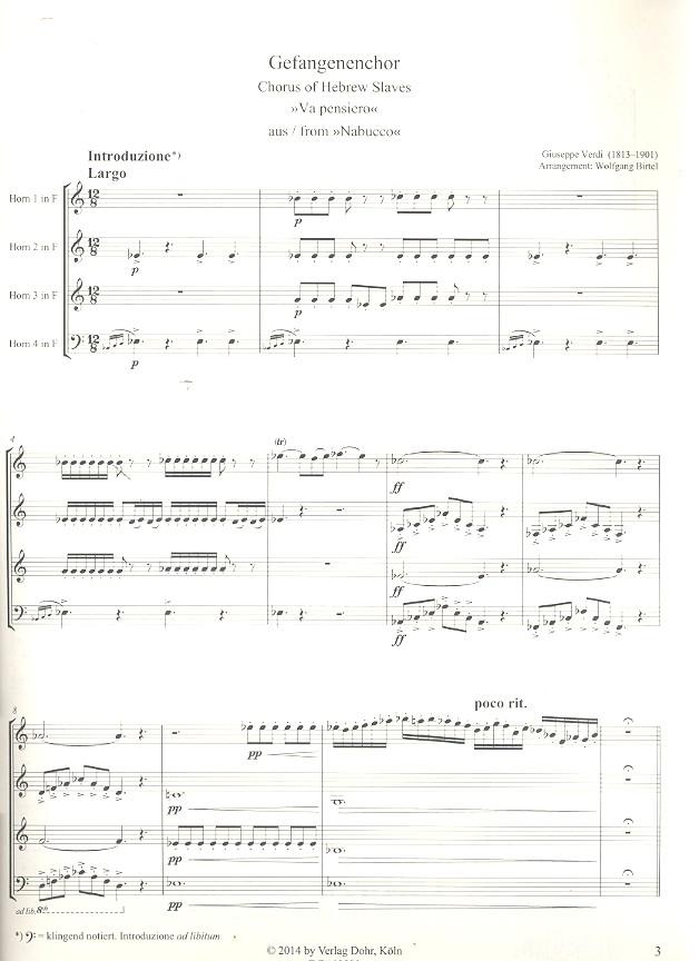 Gefangenenchor aus Nabucco für