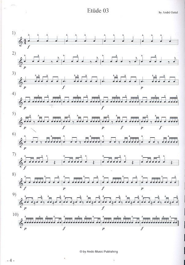 Etüden im 4/4-Takt Band 4 für Snare Drum