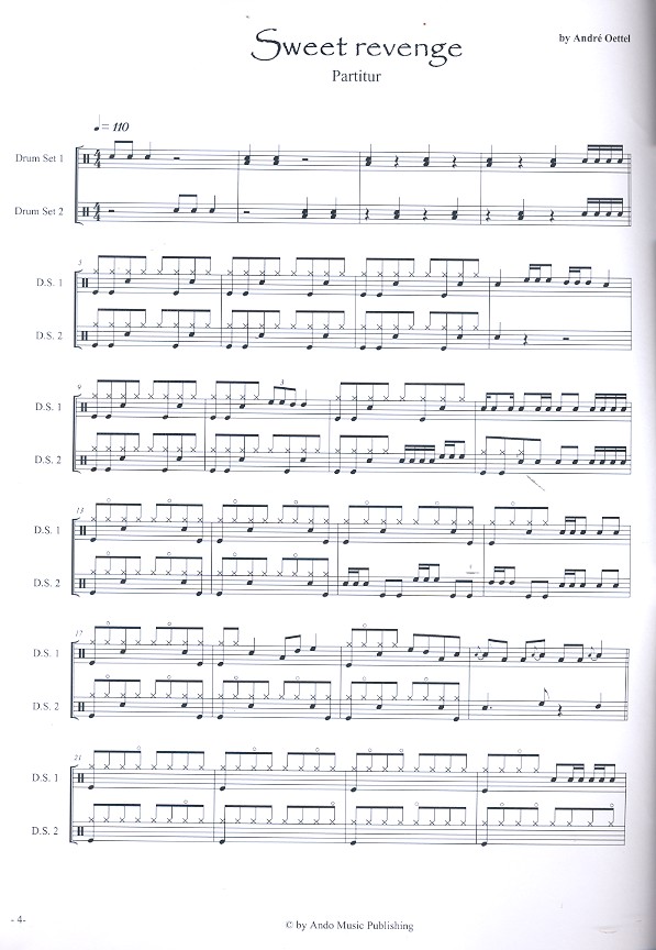 Sweet Revenge für 2 Schlagzeuge