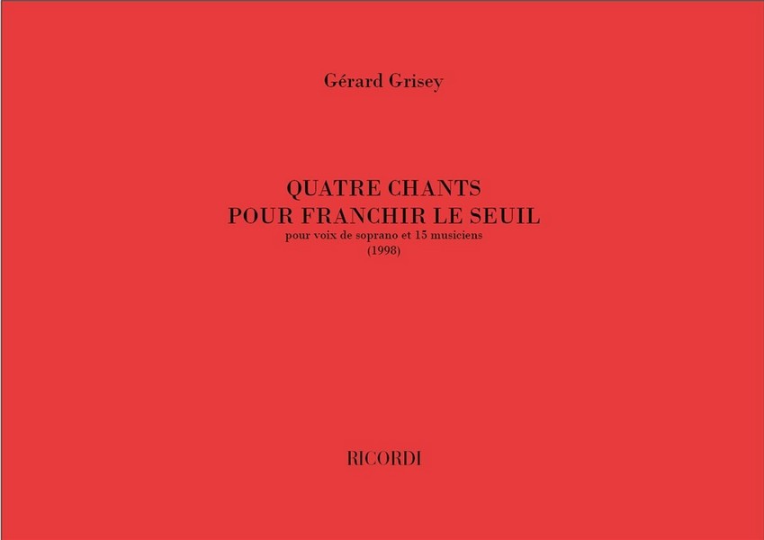 4 chants pour franchir le seuil