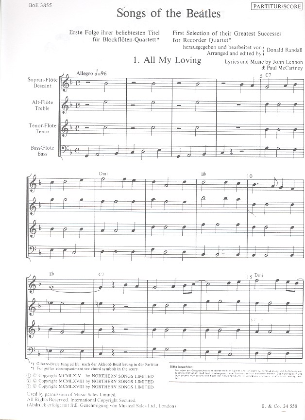 Songs of the Beatles Band 1