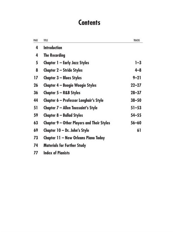 New Orleans Piano Styles (+CD)