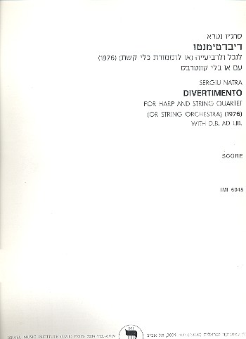 Divertimento for harp and