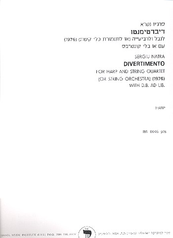 Divertimento for harp and