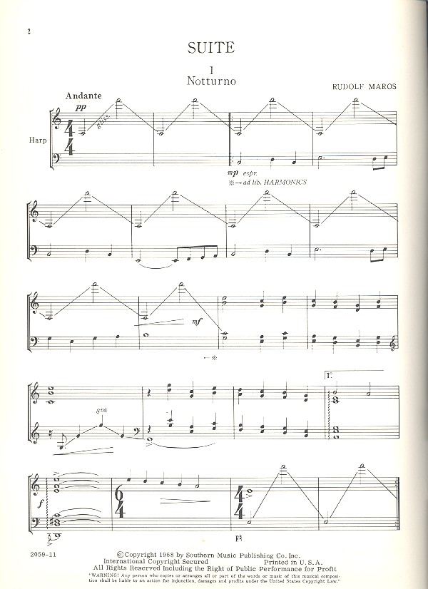 Suite for harp