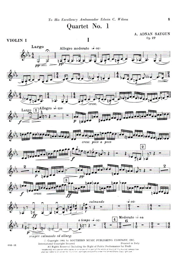 String Quartet No.1 op.27