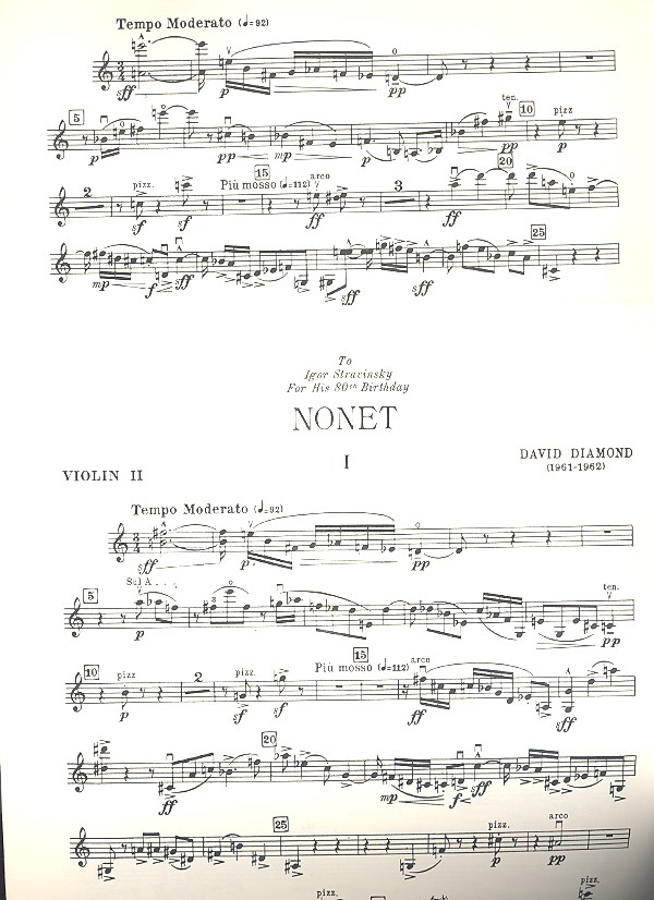 Nonet for 3 violins, 3 violas and