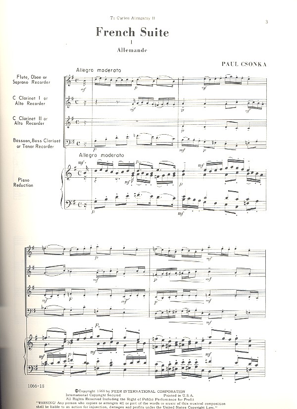 French Suite for woodwind quartet
