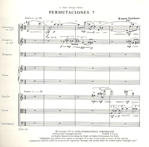 Permutaciones 7 for clarinet, trumpet,