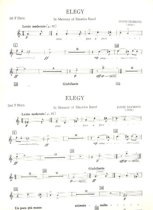 Elegy in Memory of Maurice Ravel