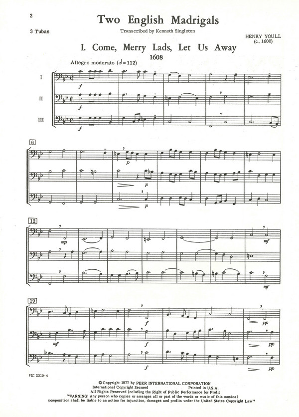 2 English Madrigals