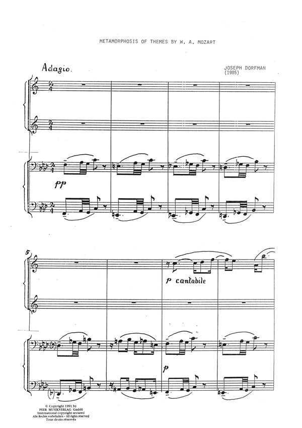 Metamorphosis of Themes by W.A. Mozart