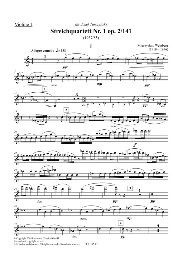 Streichquartett Nr.1 op.2/141