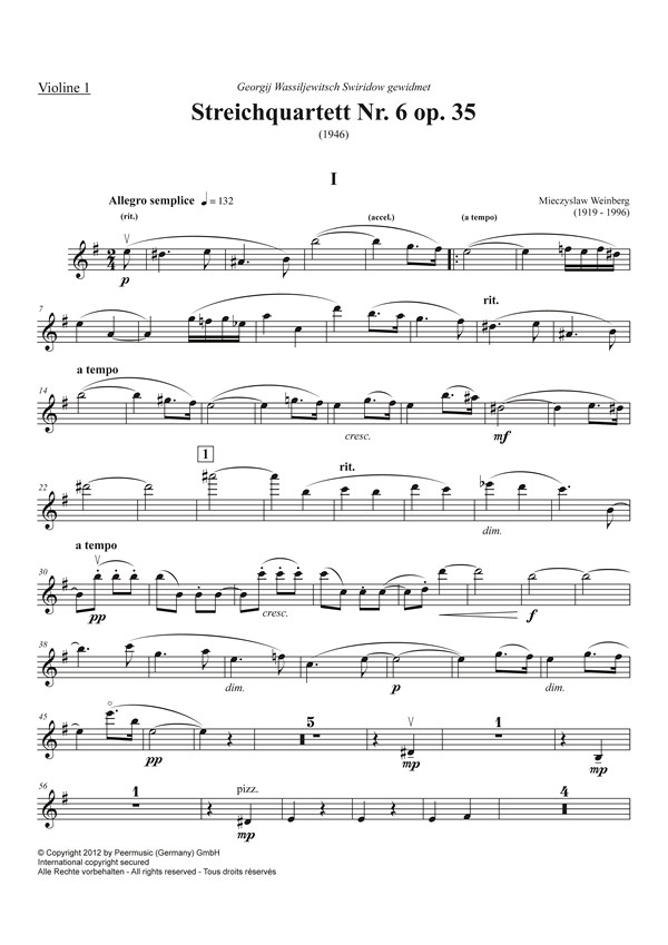Streichquartett Nr.6 op.35