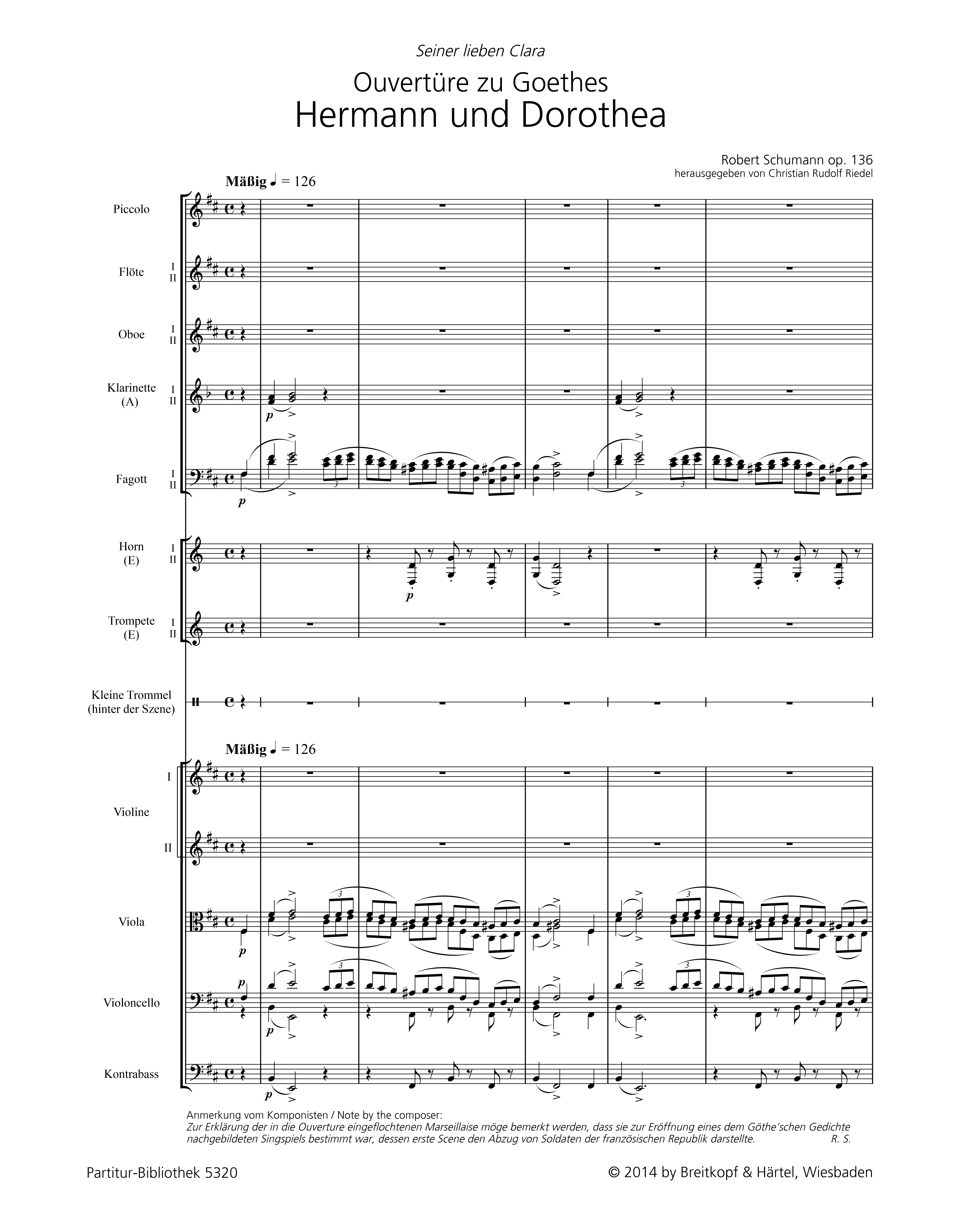 Ouvertüre zu Hermann und Dorothea op.136