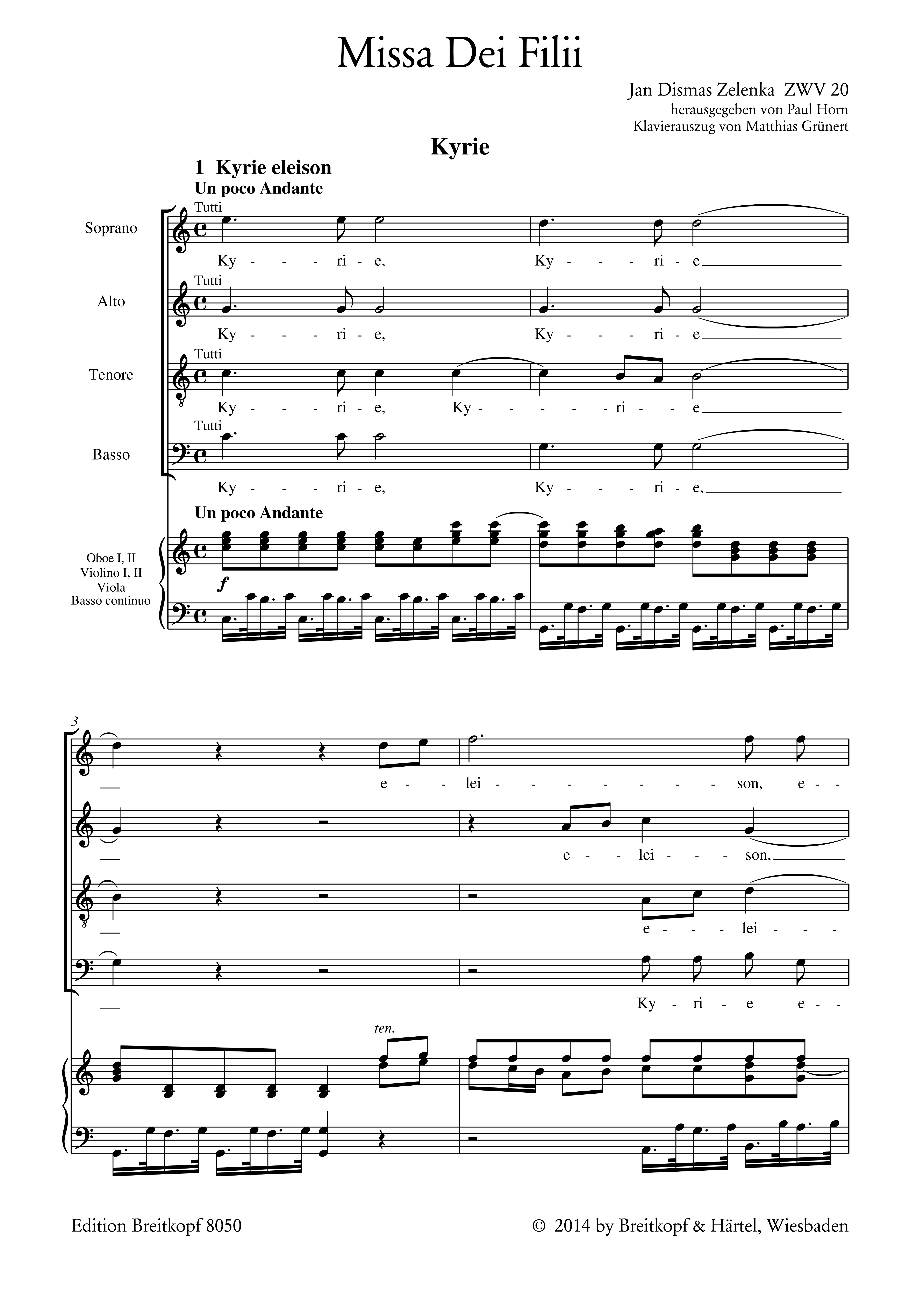 Missa dei filii ZWV20