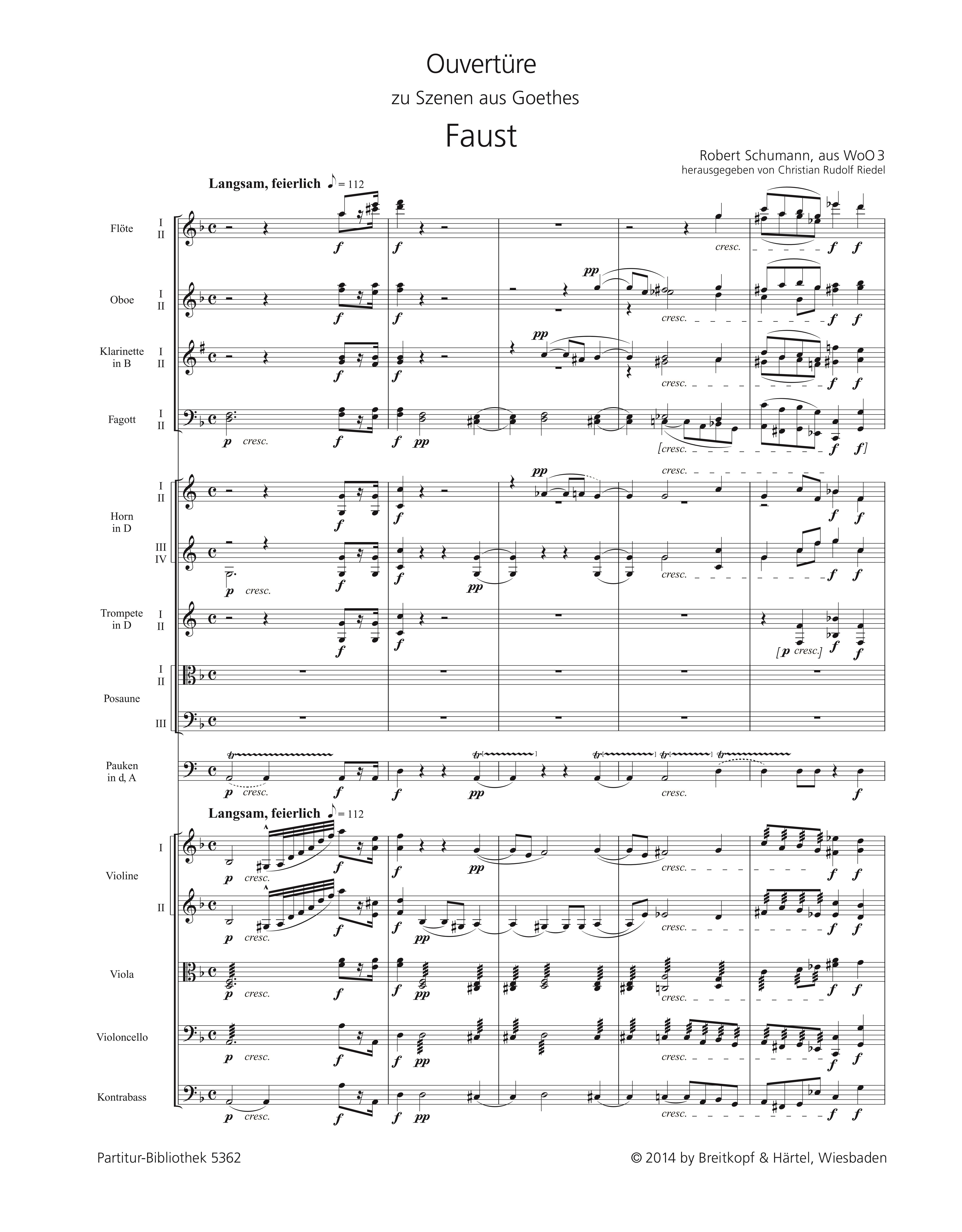 Ouvertüre zu Szenen aus Goethes Faust WoO3