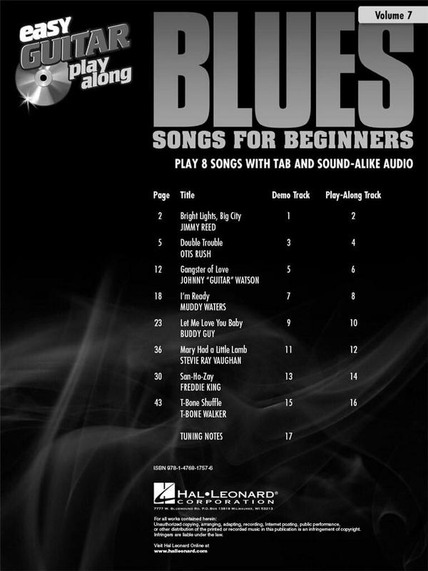 Blues Songs for Beginners (+CD): easy guitar playalong vol.7