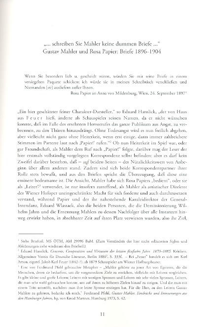 Gustav Mahler und Rosa Papier