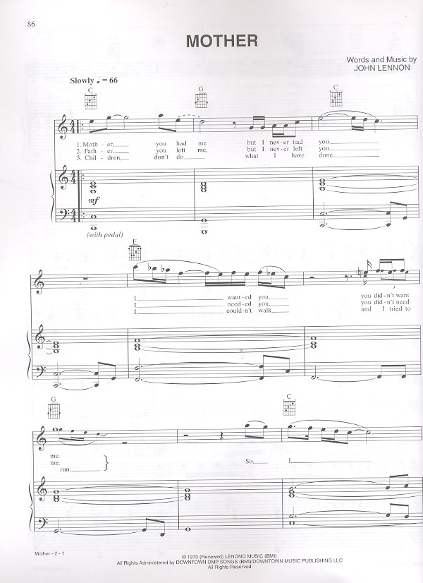 John Lennon: Sheet Music Anthology