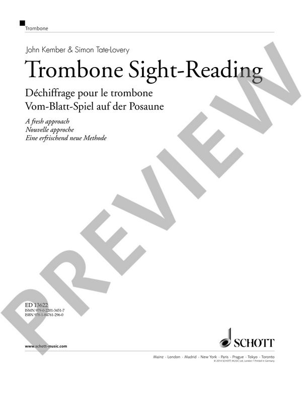 Trombone Sight-Reading vol.1 (en/frz/dt)