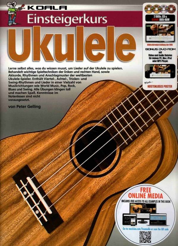 Einsteigerkurs Ukulele (+2 DVD's +CD +DVD-ROM):