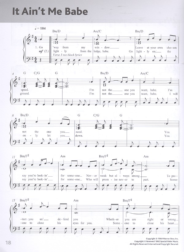 The complete Piano Player - Bob Dylan:
