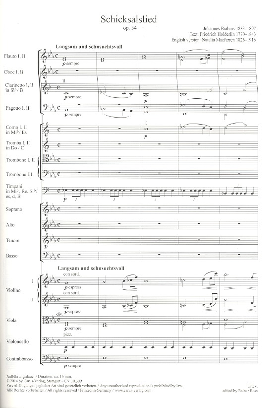 Schicksalslied op.54