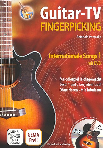 Guitar TV - Fingerpicking Internationale Songs Band 1 (+DVD):