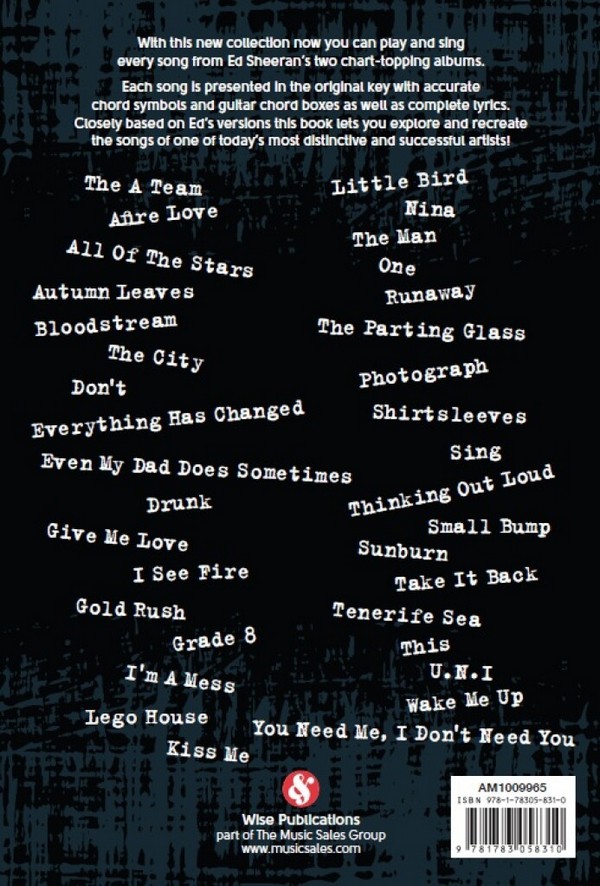 Ed Sheeran: Guitar Chord Songbook