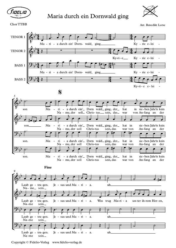 Maria durch ein Dornwald ging