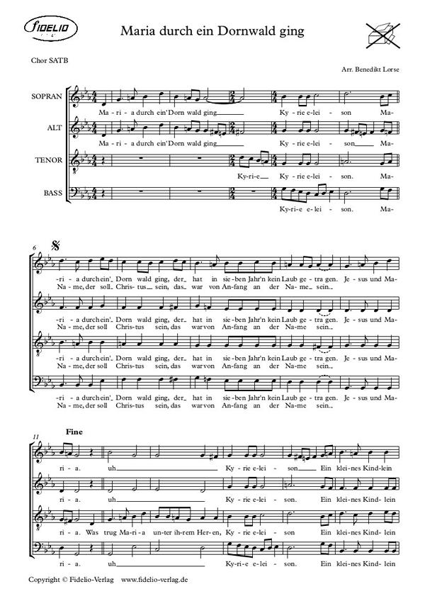 Maria durch ein Dornwald ging