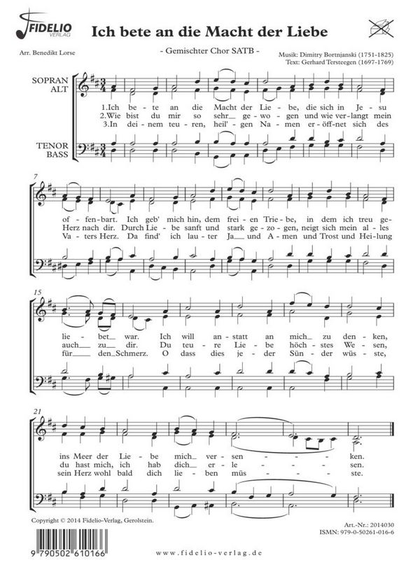 Ich bete an die Macht der Liebe