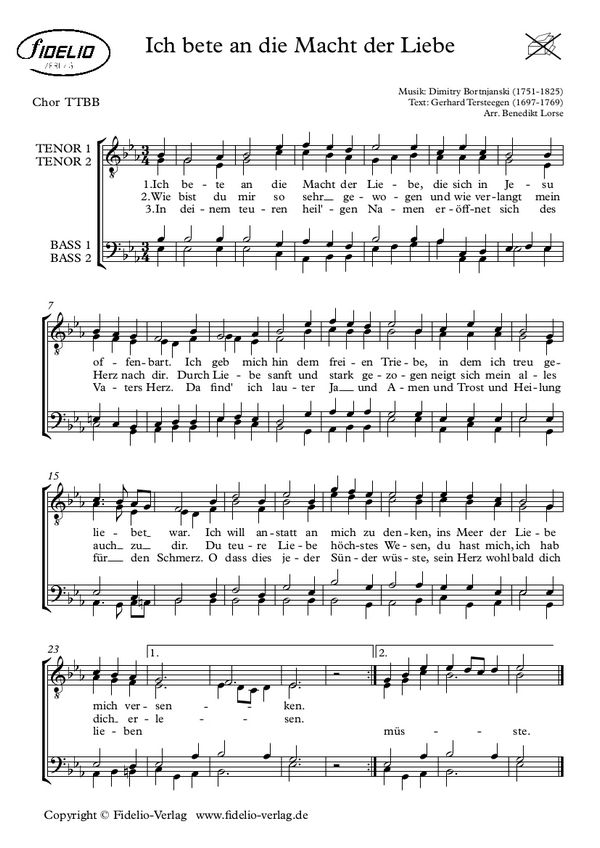 Ich bete an die Macht der Liebe