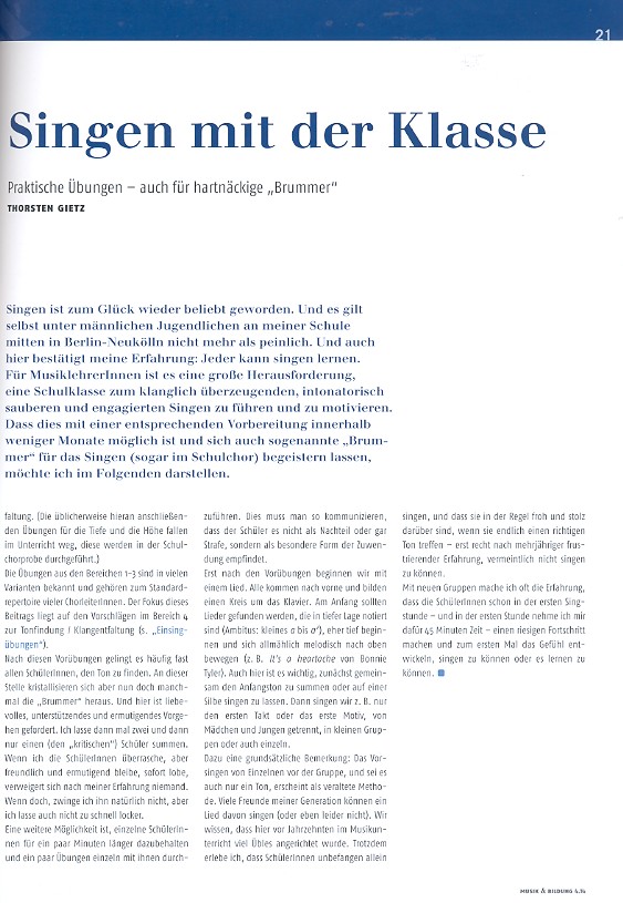 Musik und Bildung 4/2014