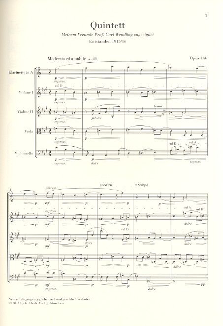 Quintett A-Dur op.146