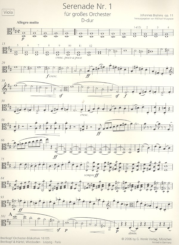 Serenade D-Dur Nr.1 op.11