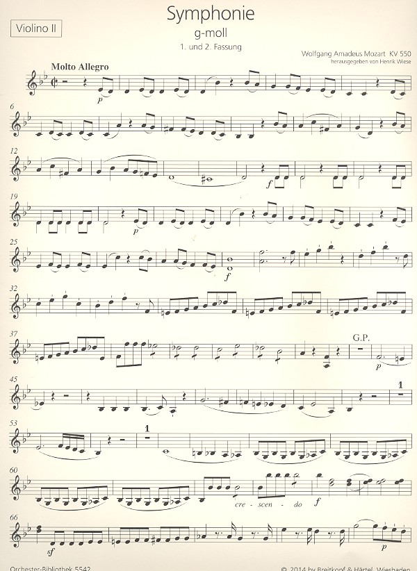 Sinfonie g-Moll Nr.40 KV550 (1. und 2. Fassung)