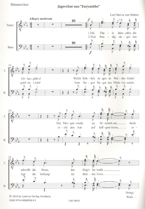 4 Hornquartette mit Männerchor